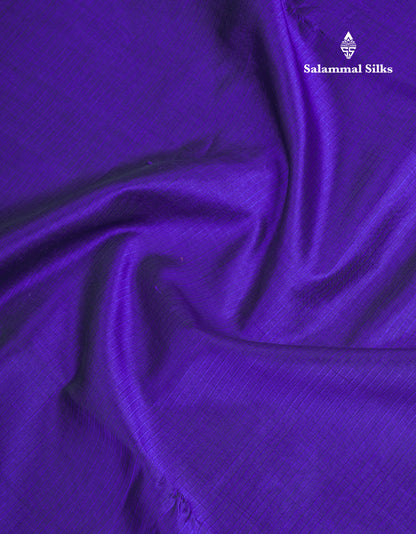 Violet Colour Pure Silk Cotton Saree With Gold Zari Border