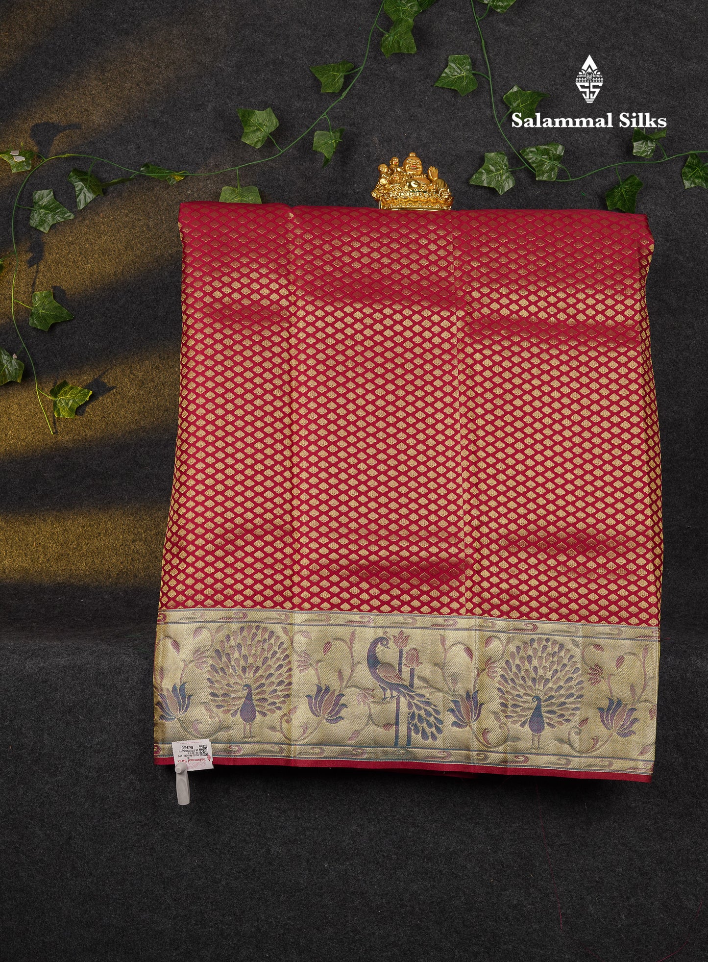 Beautiful Pure Silk Pattu Pavadai (Bottle Green) With Contrast Redish Maroon Blouse 45"