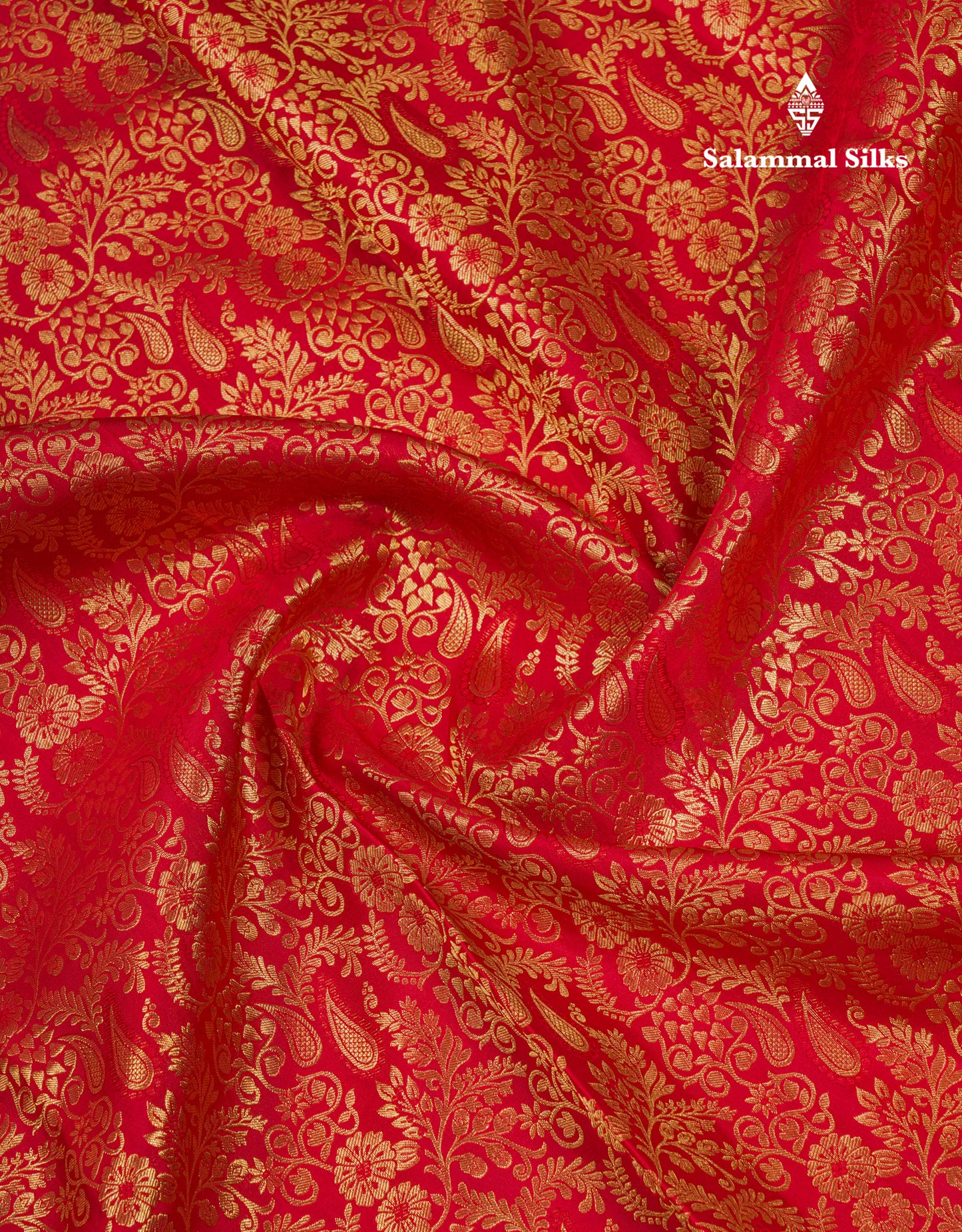 Beautiful Chilly Red Bridal Pure Kanjivaram Silk Saree With Traditional Evening Morning Border