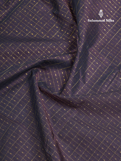 Dark Brown Lakshadeepam Pure Silk Cotton Saree With Contrast Chilly Red Blouse