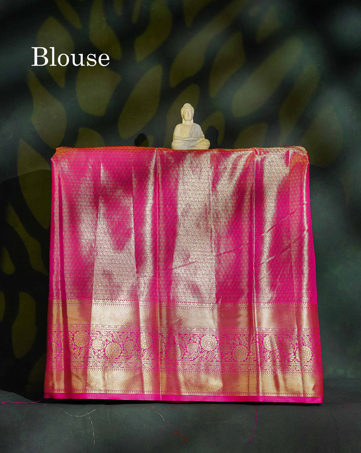 Semi Silk Pattu Pavadai - Sky Blue Tissue With Contrast Pink Blouse | 9+ Years