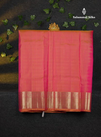 Beautiful Pure Silk Pattu Pavadai Checks With Butta (Sapphire Blue) With Contrast Light Elaichi Green Blouse 45"