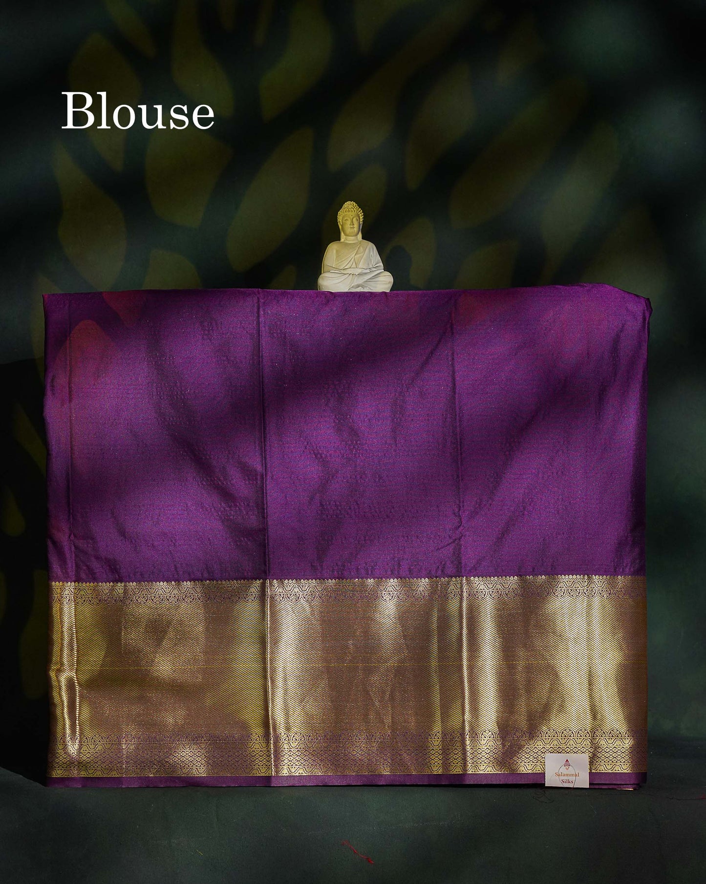Semi Silk Pattu Pavadai - Yellow With Dark Purple Blouse | 9+ Years