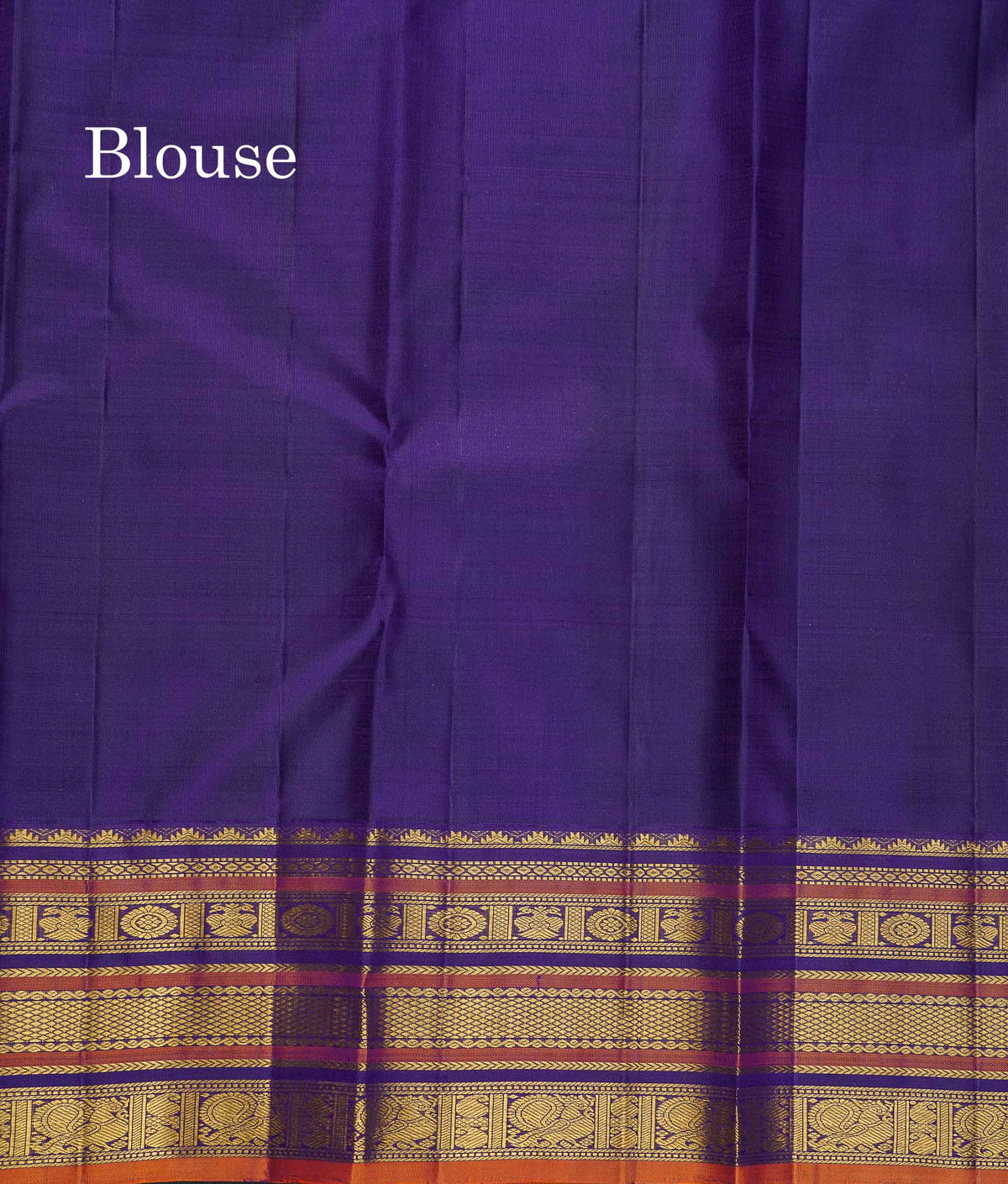 Korvai Pure Kanjivaram Silk Saree - Rexona Green Colour Body With Contrast Navy Blue Border