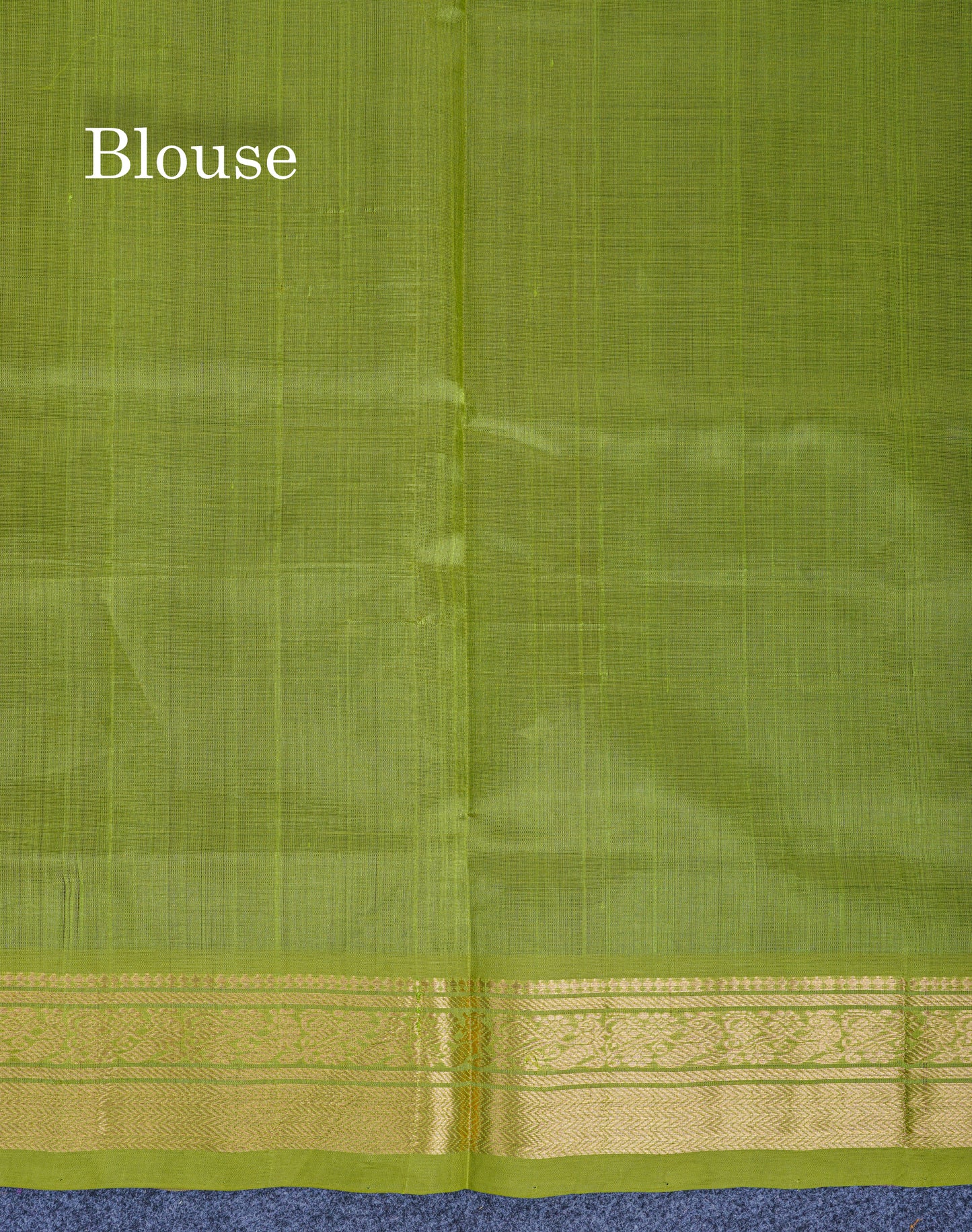Dark Purple Pure Silk Cotton Saree With Contrast Parrot Green Blouse