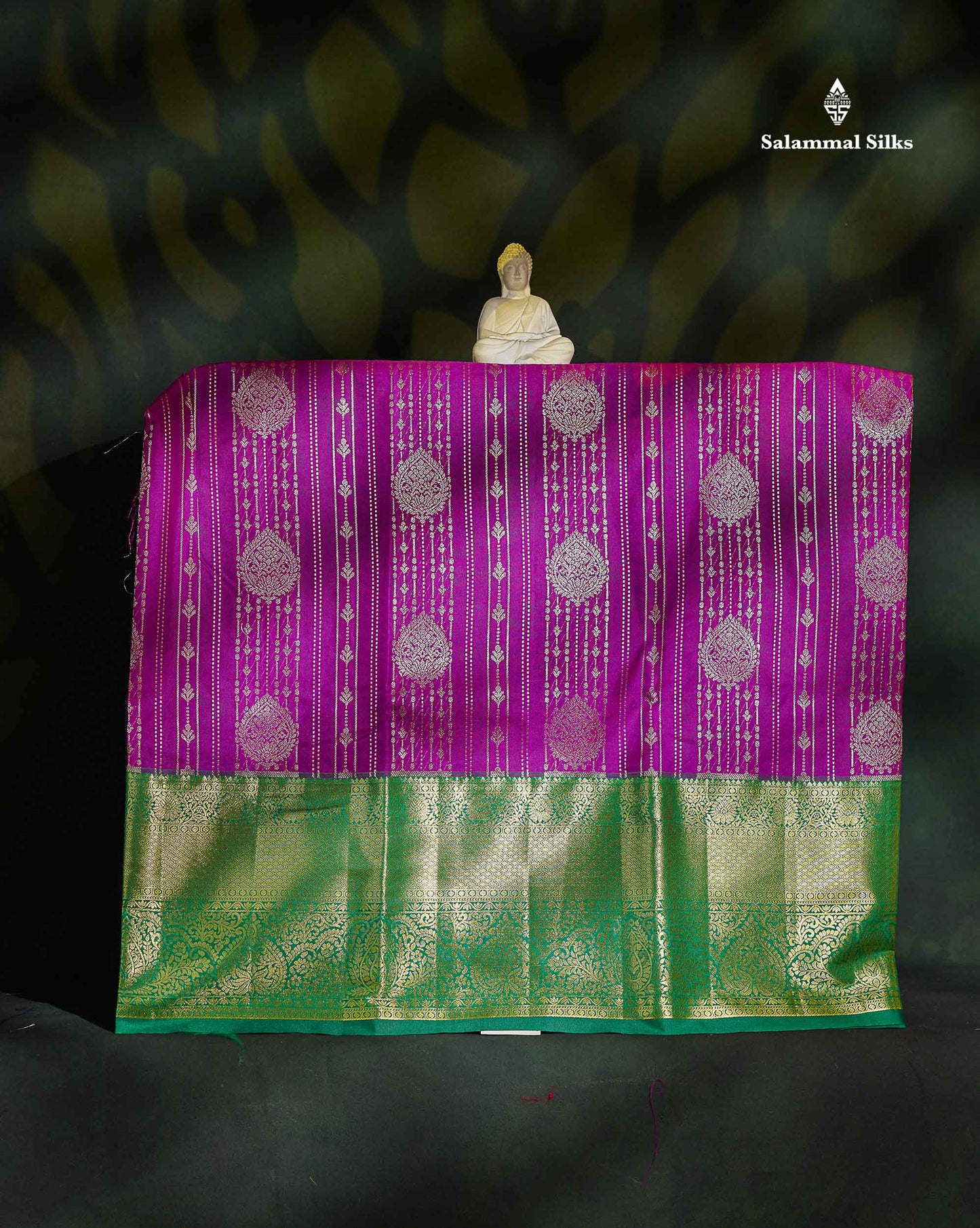 Semi Silk Pattu Pavadai - Vadamalli With Green Blouse | 9+ Years