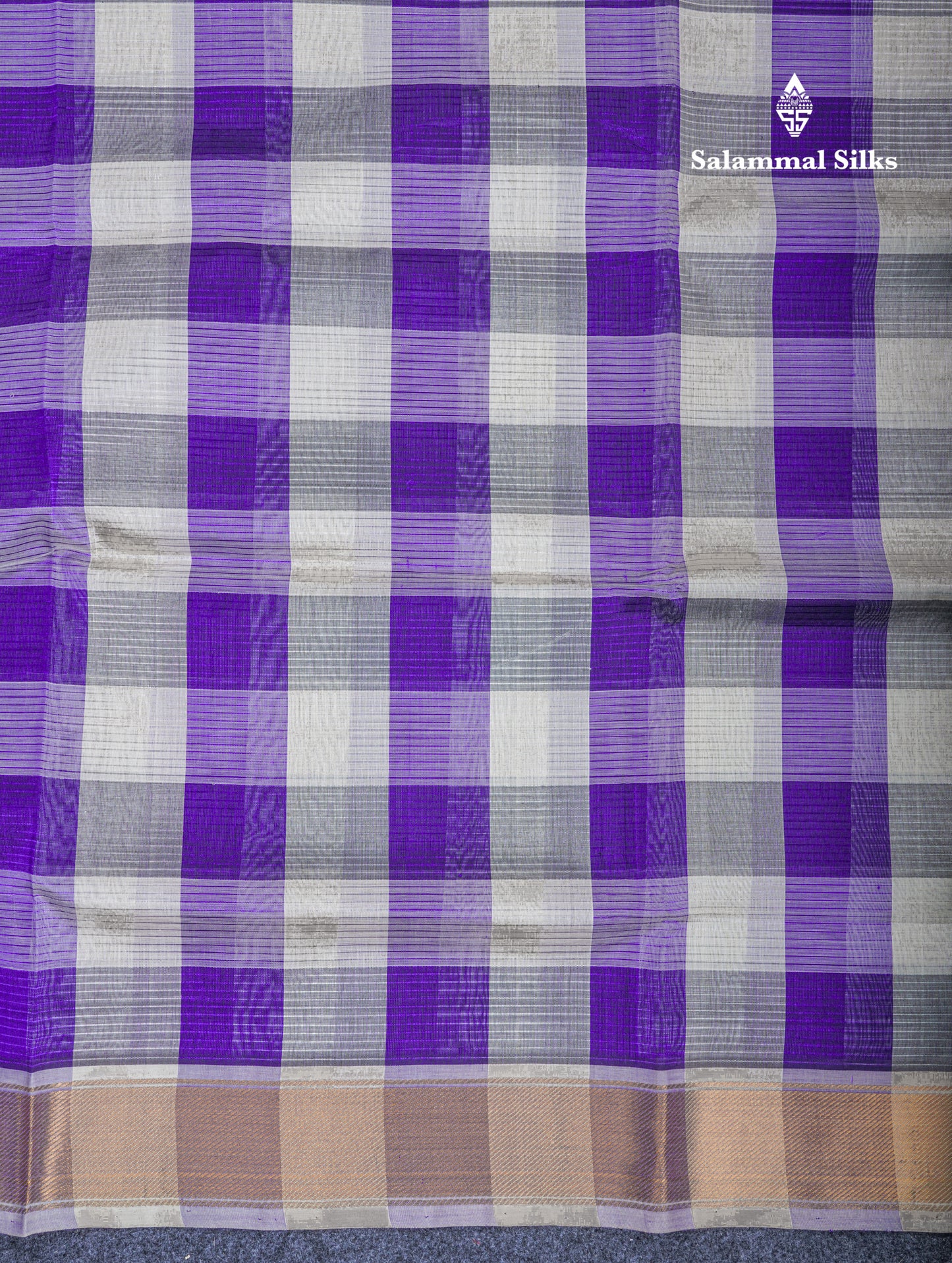 Beautiful Paalum Pazham Checks Handloom Pure Silk Cotton Saree With Contrast Half White Blouse