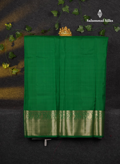 Beautiful Pure Silk Pattu Pavadai (Dark Purple) With Contrast Green Blouse 45"