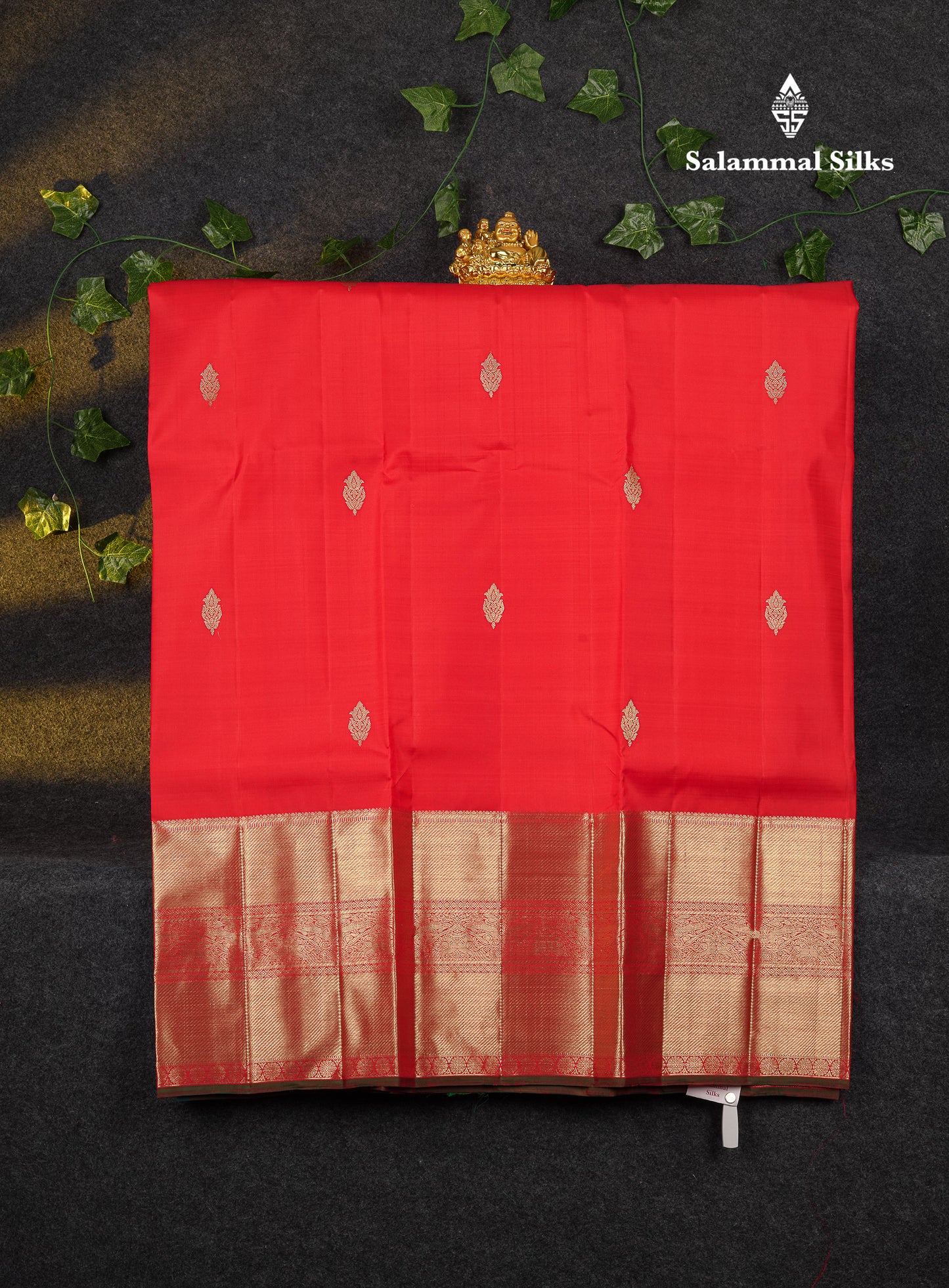 Beautiful Pure Silk Pattu Pavadai (Chilly Red) With Contrast Bottle Green Blouse 45"