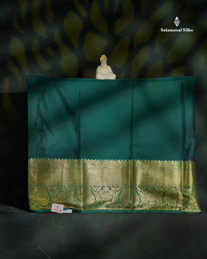Semi Silk Pattu Pavadai - Pink With Green Blouse | 9+ Years