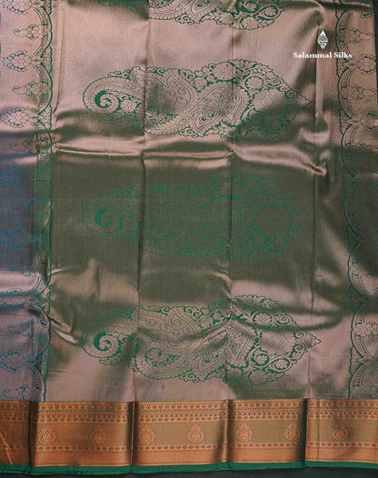 Semi Silk Saree - MultiColour Body Zig Zag Design With Traditional Border