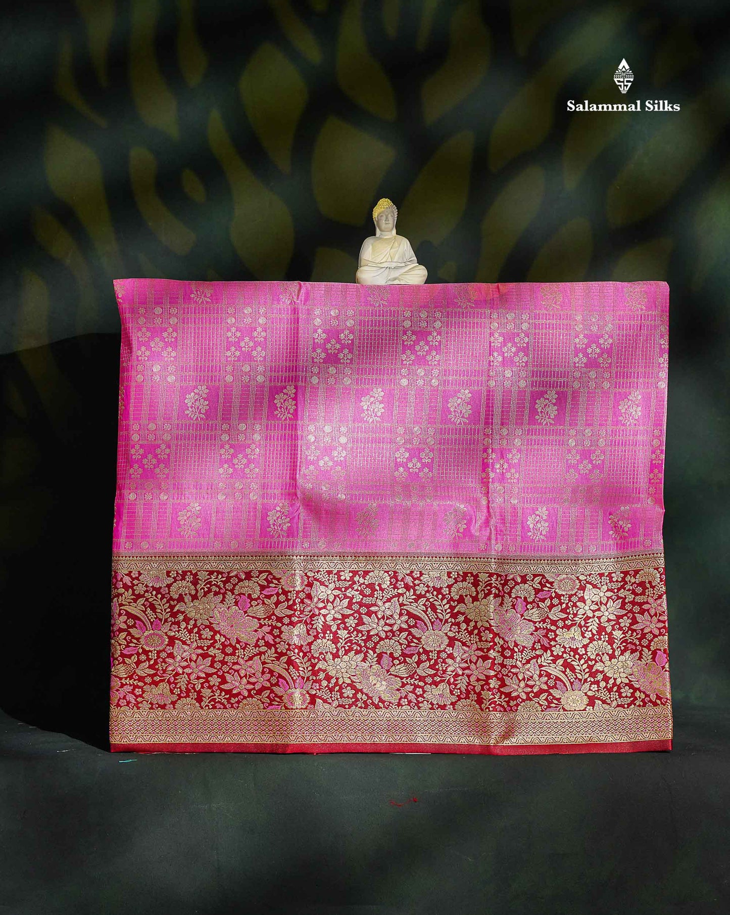 Semi Silk Pattu Pavadai - Light Pink With Maroon Blouse | 9+ Years 