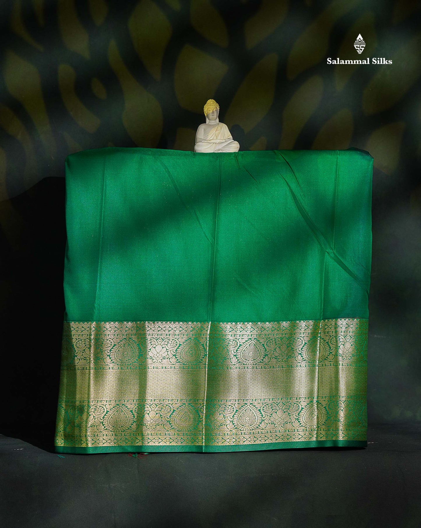Semi Silk Pattu Pavadai - Chilly Red With Bottle Green Blouse | 9+ Years