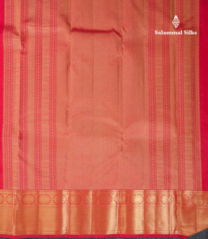 Beautiful Redish Maroon Bridal Pure Kanjivaram Silk Saree With Traditional Border