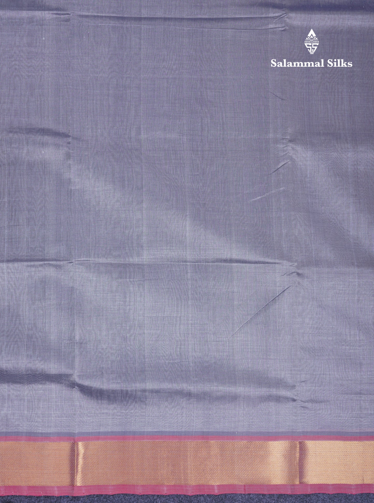 Light Gray Kanjivaram Pure Silk Cotton with Pink Blouse