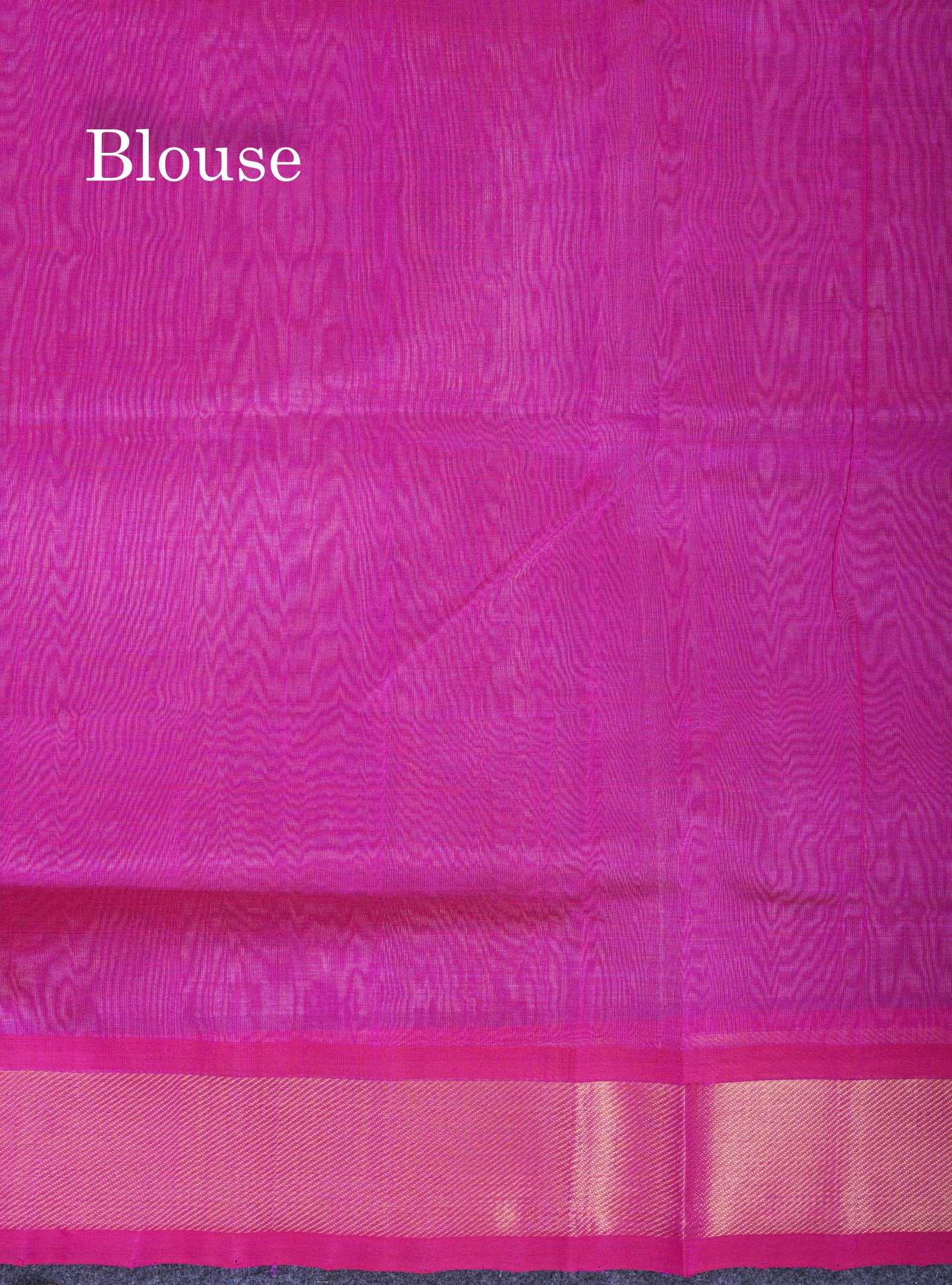 Light Gray Kanjivaram Pure Silk Cotton with Pink Blouse