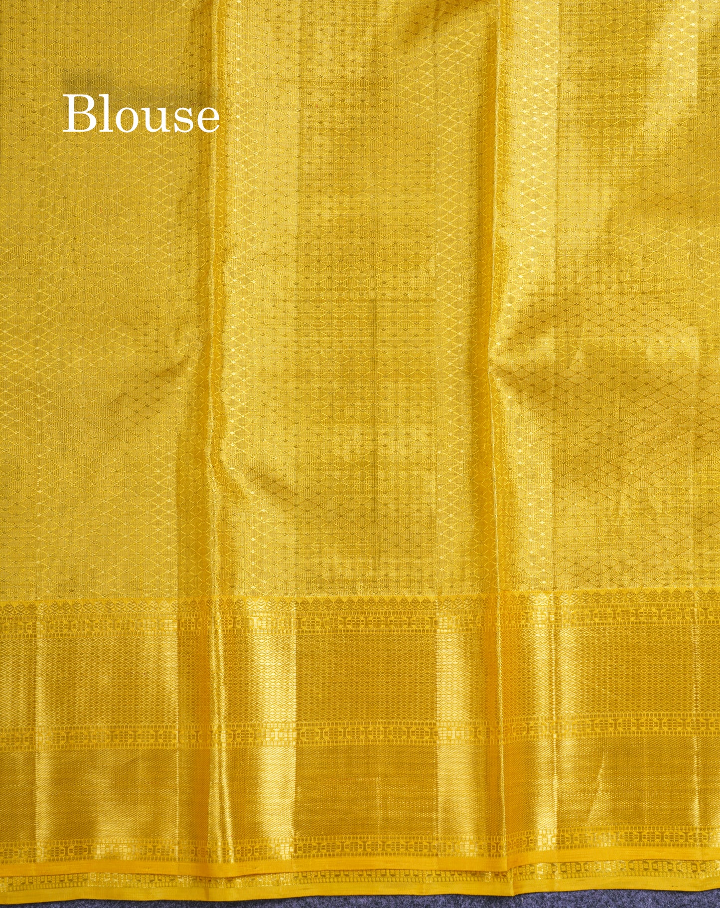 Gold Tissue Bridal Pure Kanjivaram Silk Saree With Traditional Border
