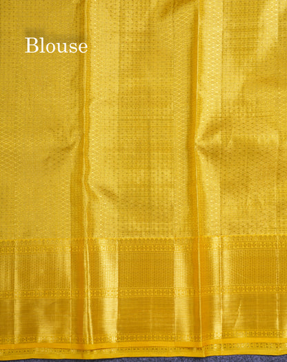 Gold Tissue Bridal Pure Kanjivaram Silk Saree With Traditional Border