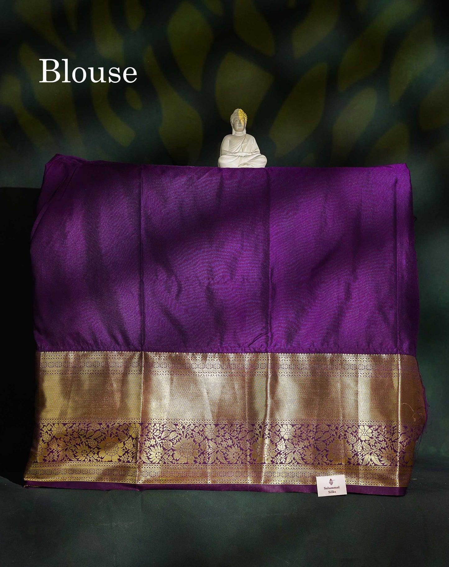 Semi Silk Pattu Pavadai - Manthulir Green With Dark Purple Blouse | 9+ Years