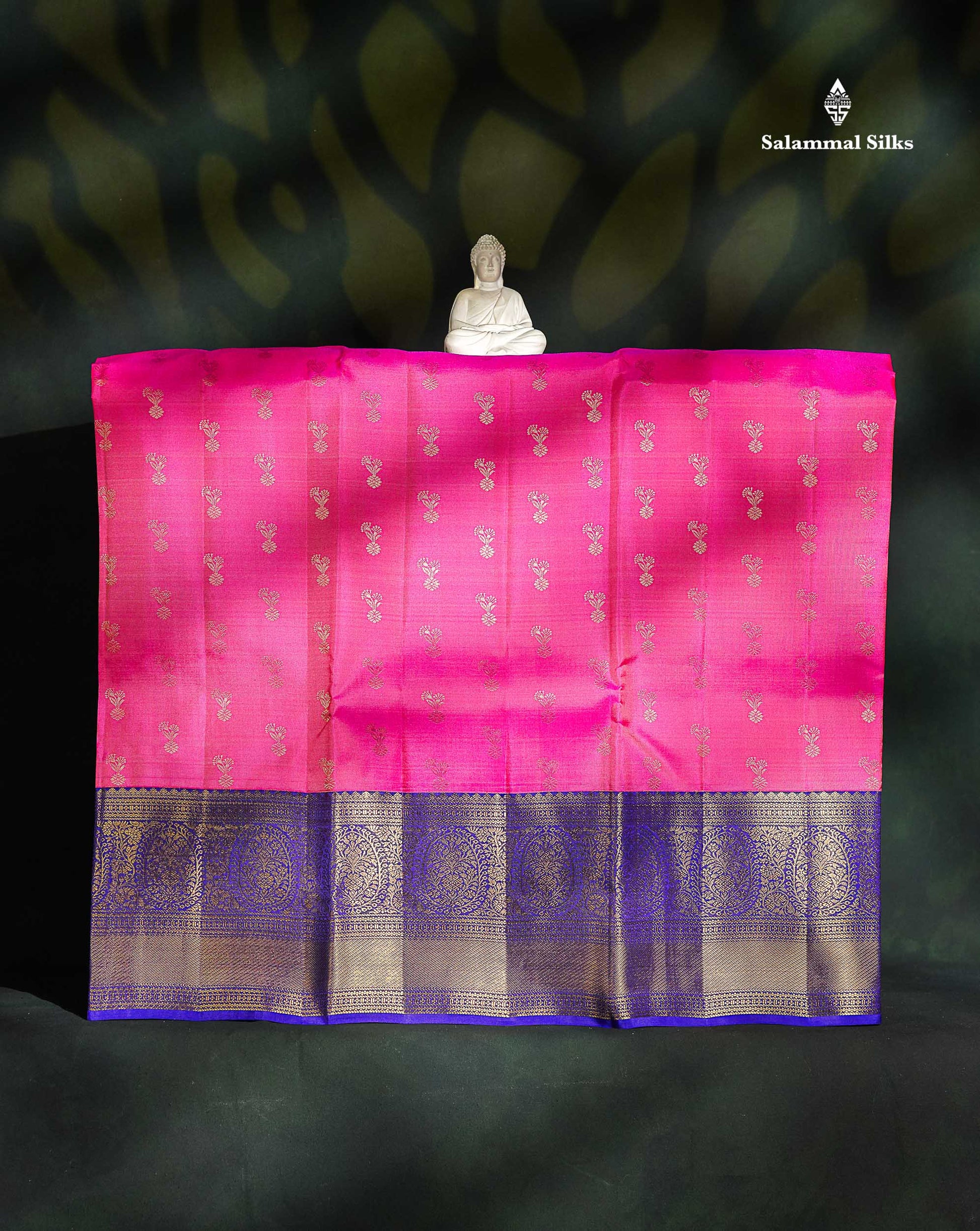 Pure Silk Pattu Pavadai - Pink With Purple Blouse | 9+ Years