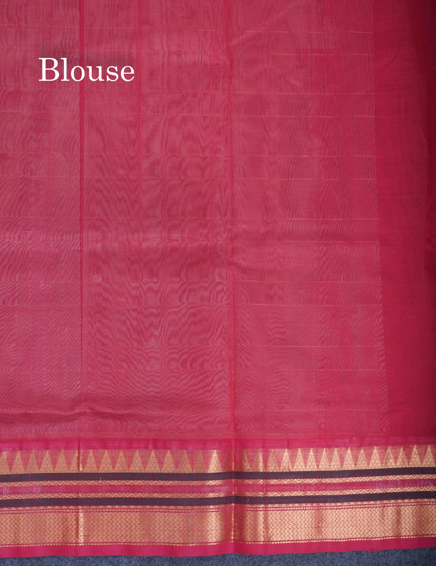 Cream Sandal Pure Silk Cotton Saree With Contrast Reddish Maroon Blouse