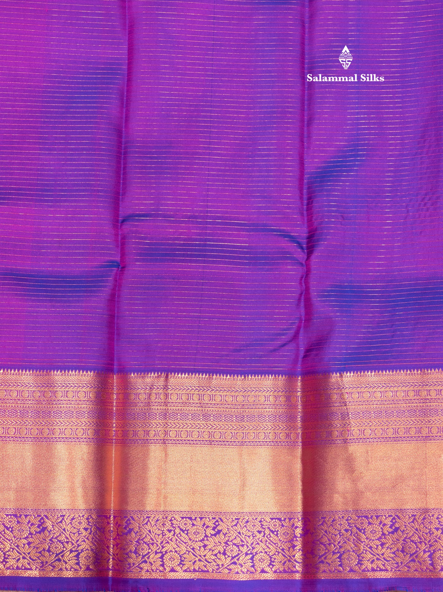 Kanjivaram Beautiful Reddish Pink Pure Silk Saree With Violet Border