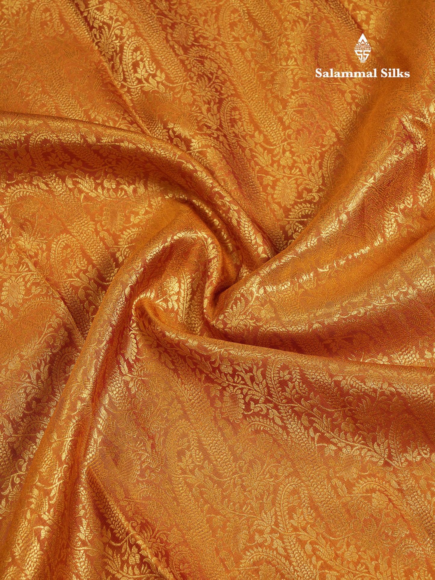 Beautiful Rust Orange Bridal Pure Kanjivaram Silk Saree With Contrast Dark Maroon Traditional Pallaku Border