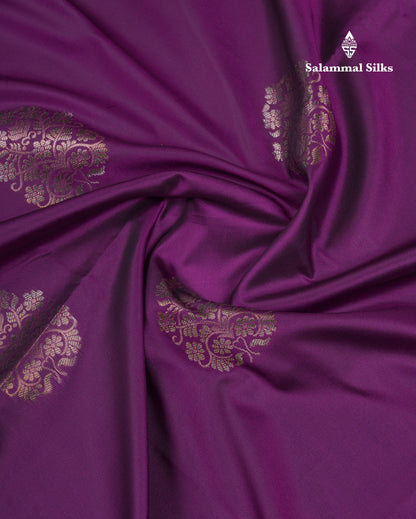 Beautiful Dark Purple Semi Soft Silk Saree With Fancy Border