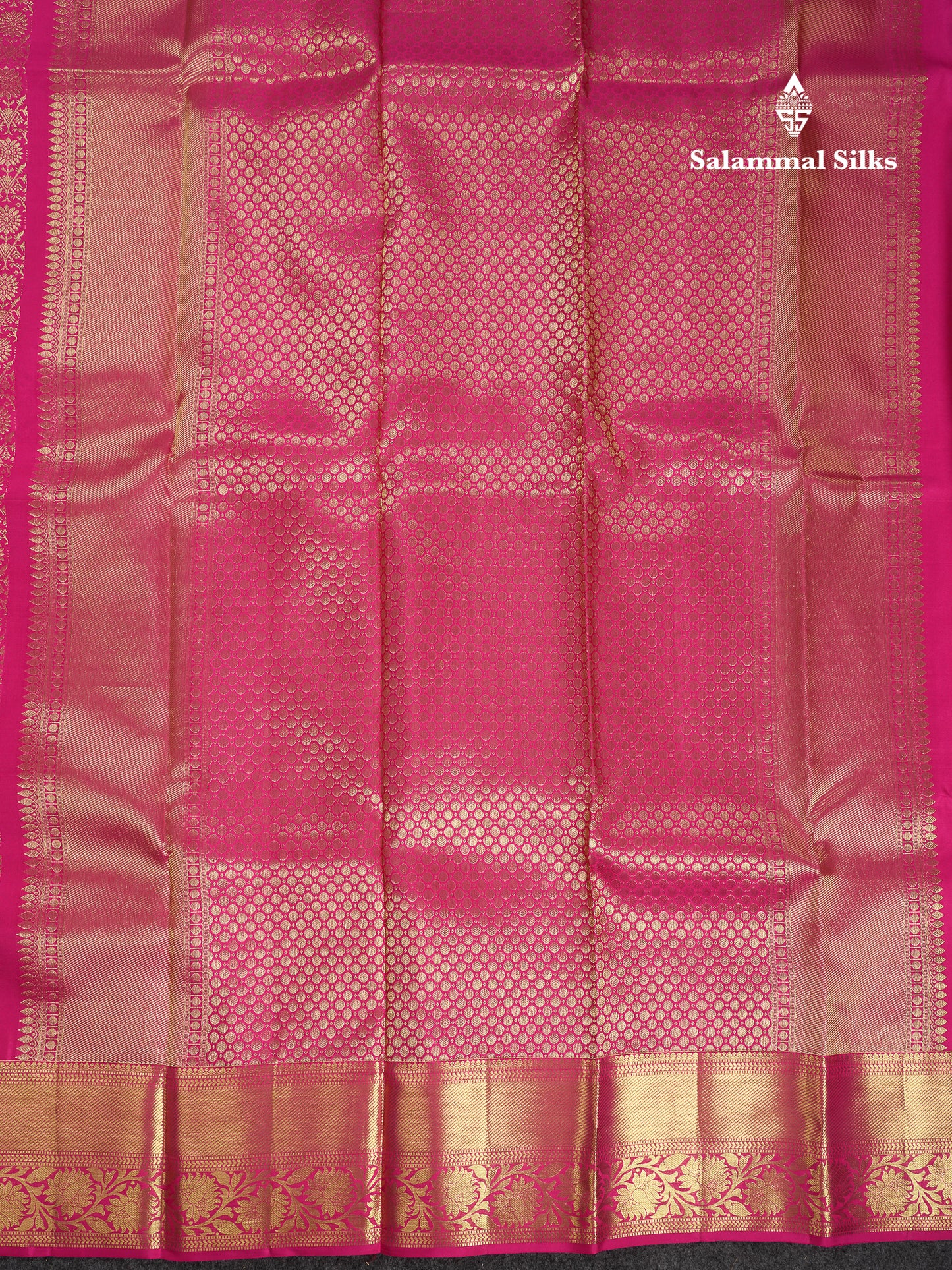 Beautiful Dual Tone Pink Bridal Pure Kanjivaram Silk Saree With Traditional Border