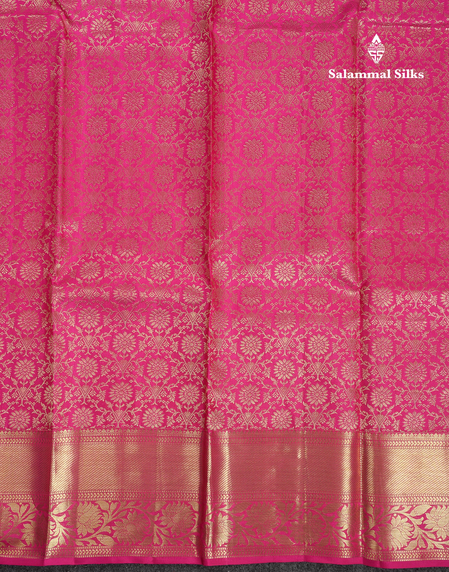 Beautiful Dual Tone Pink Bridal Pure Kanjivaram Silk Saree With Traditional Border