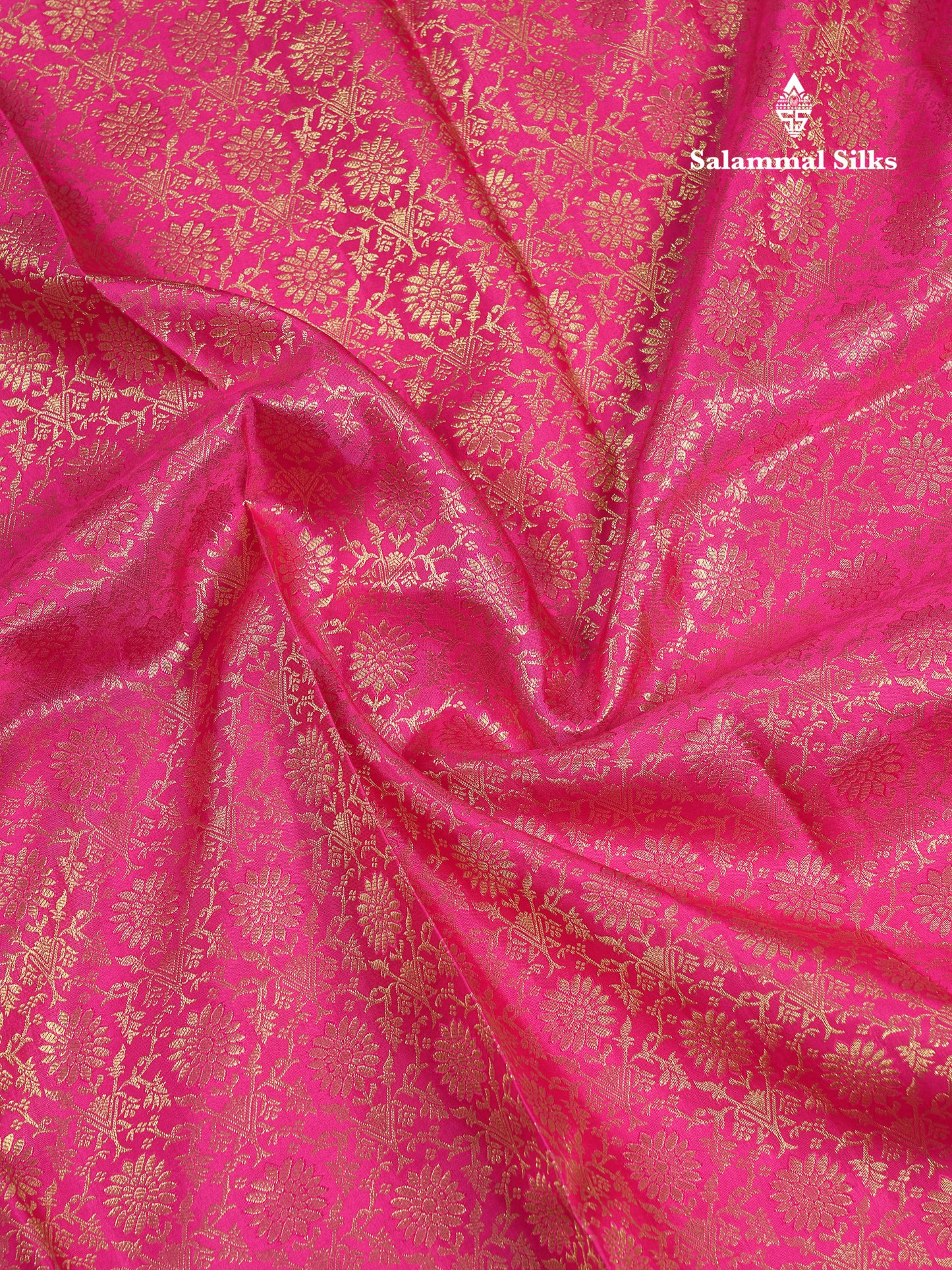 Beautiful Dual Tone Pink Bridal Pure Kanjivaram Silk Saree With Traditional Border