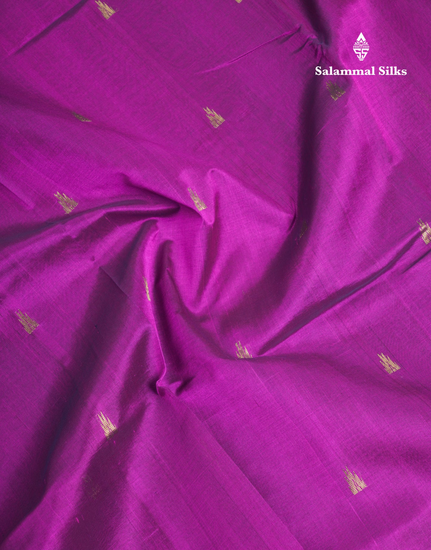 Dark Purple Pure Silk Cotton Saree With Contrast Pinkish Orange Blouse
