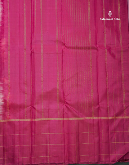 Pure Kanjivaram Silk Saree - Light Chocolate Brown Colour Body With Contrast Dark Brown Border