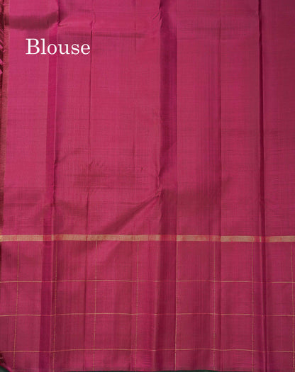 Pure Kanjivaram Silk Saree - Light Chocolate Brown Colour Body With Contrast Dark Brown Border