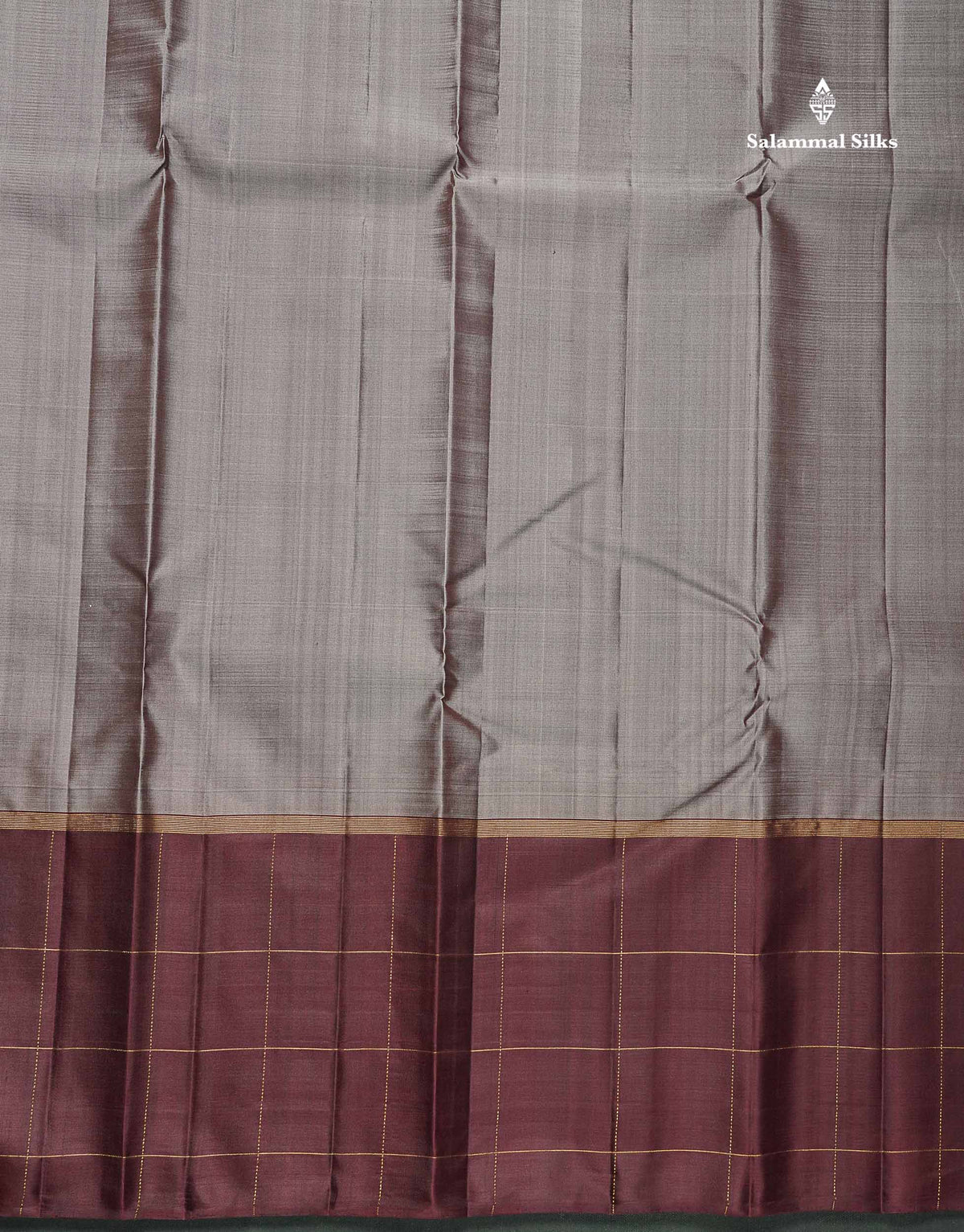 Pure Kanjivaram Silk Saree - Light Chocolate Brown Colour Body With Contrast Dark Brown Border