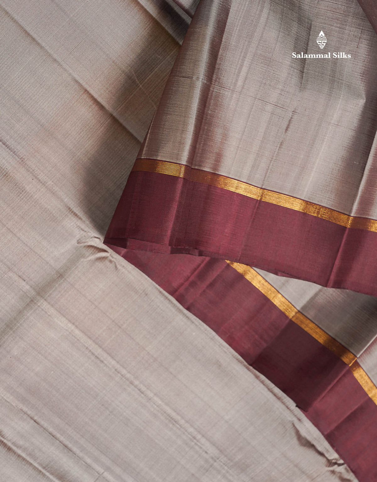 Pure Kanjivaram Silk Saree - Light Chocolate Brown Colour Body With Contrast Dark Brown Border