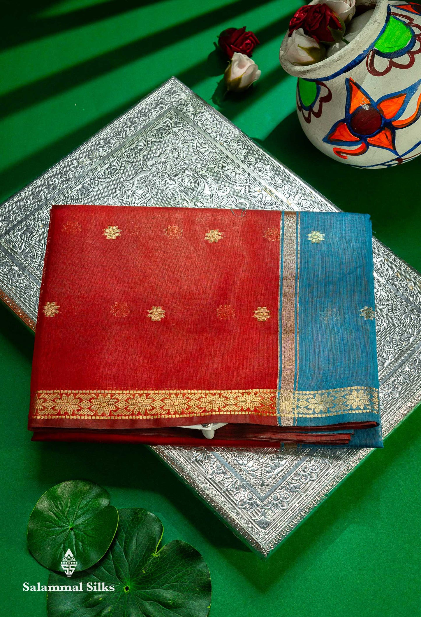 Beautiful Cream Grey Maheshwar Cotton Saree With Contrast Pink Blouse