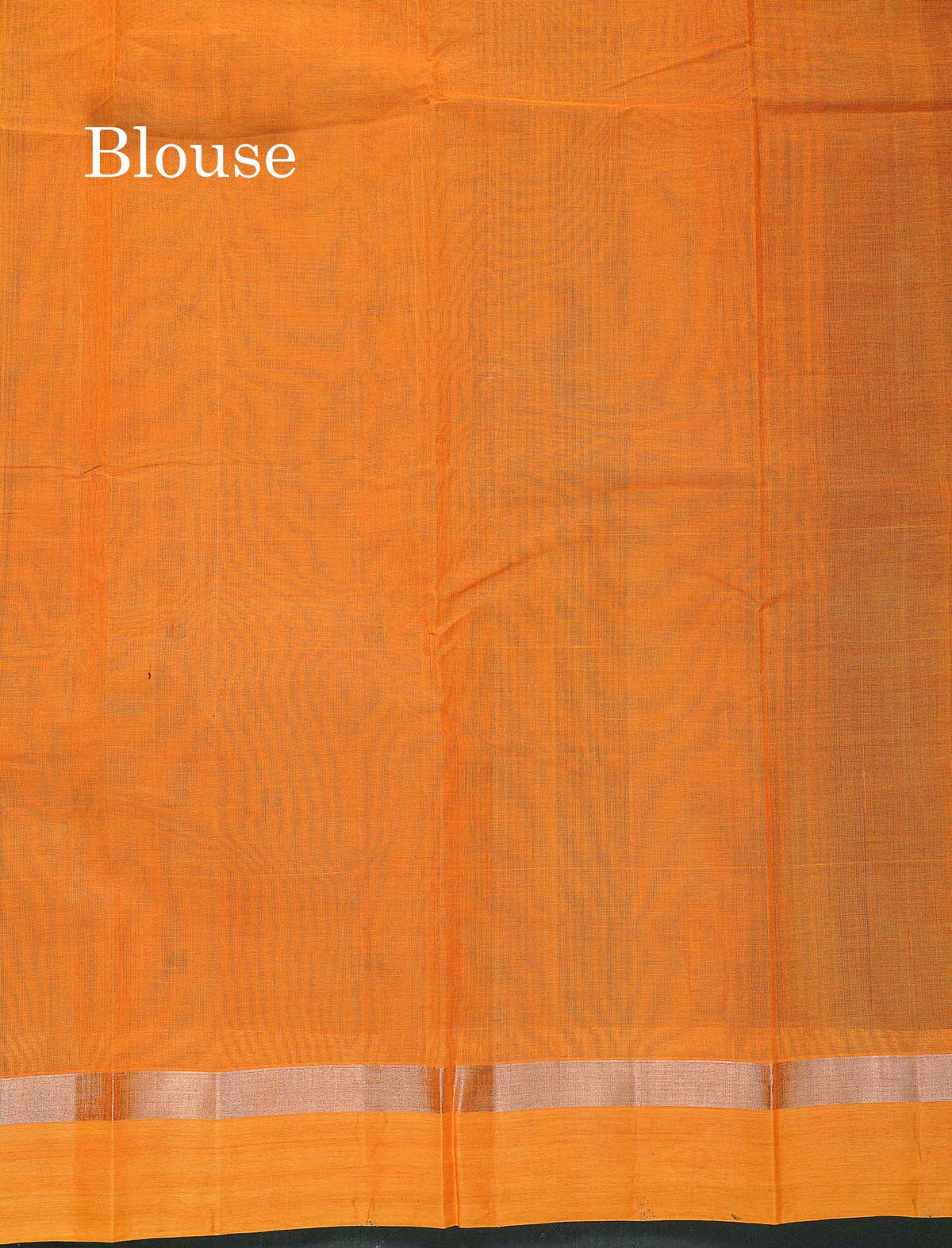 Handloom Pure Cotton Saree - Dark Brown Colour Body With Contrast Mustard Yellow Blouse
