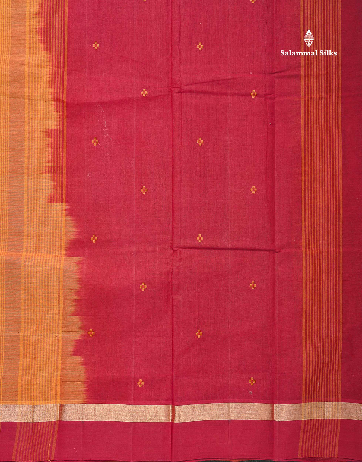 Handloom Pure Cotton Saree -  Light Beige Colour Body With Contrast Chocolate Brown Blouse