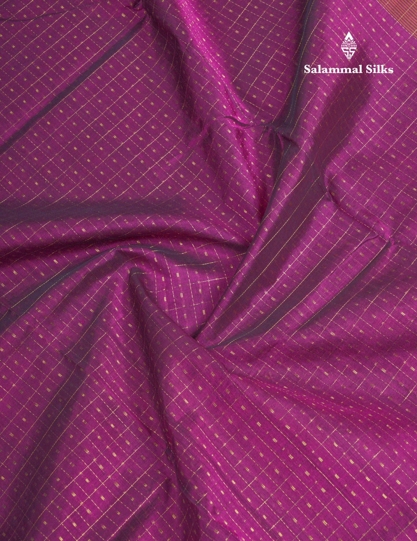 Magenta Lakshadeepam Pure Silk Cotton Saree With Contrast Mustard Yellow Blouse