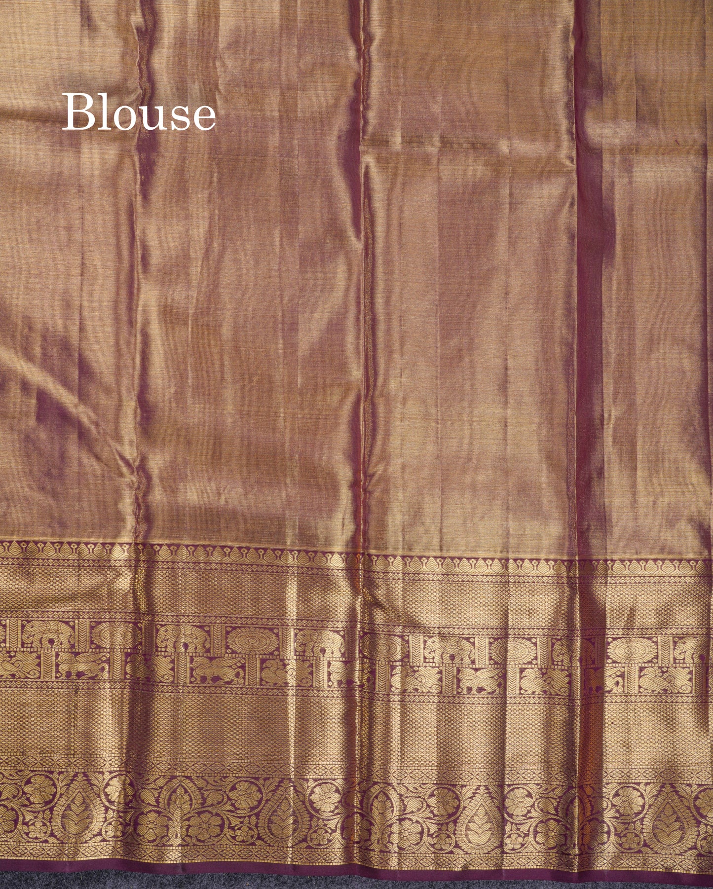 Beautiful Pastel Blue Tissue Menakari Work Bridal Pure Kanjivaram Silk Saree With Contrast Dark Violet Traditional Border