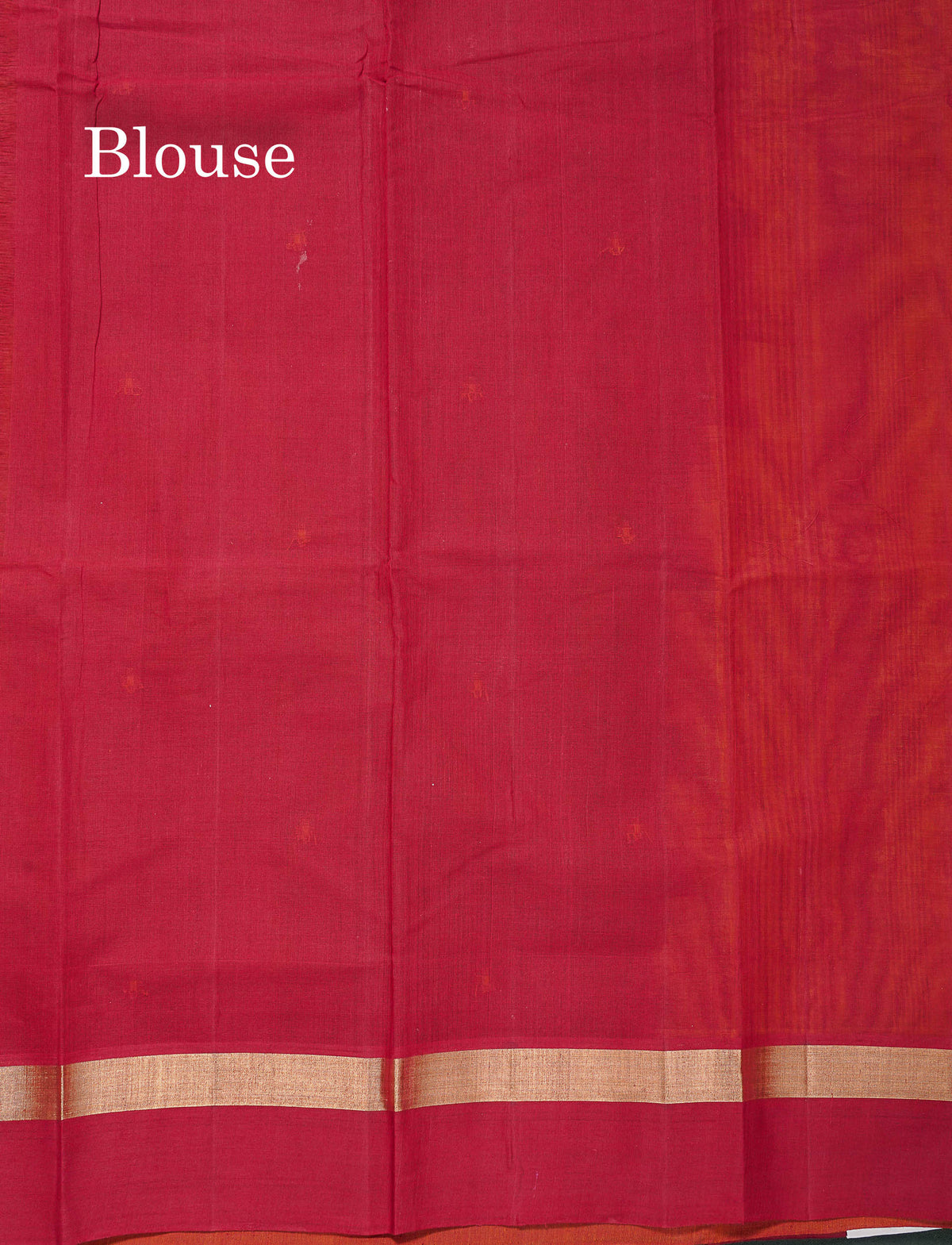 Handloom Pure Cotton Saree -  Light Beige Colour Body With Contrast Chocolate Brown Blouse