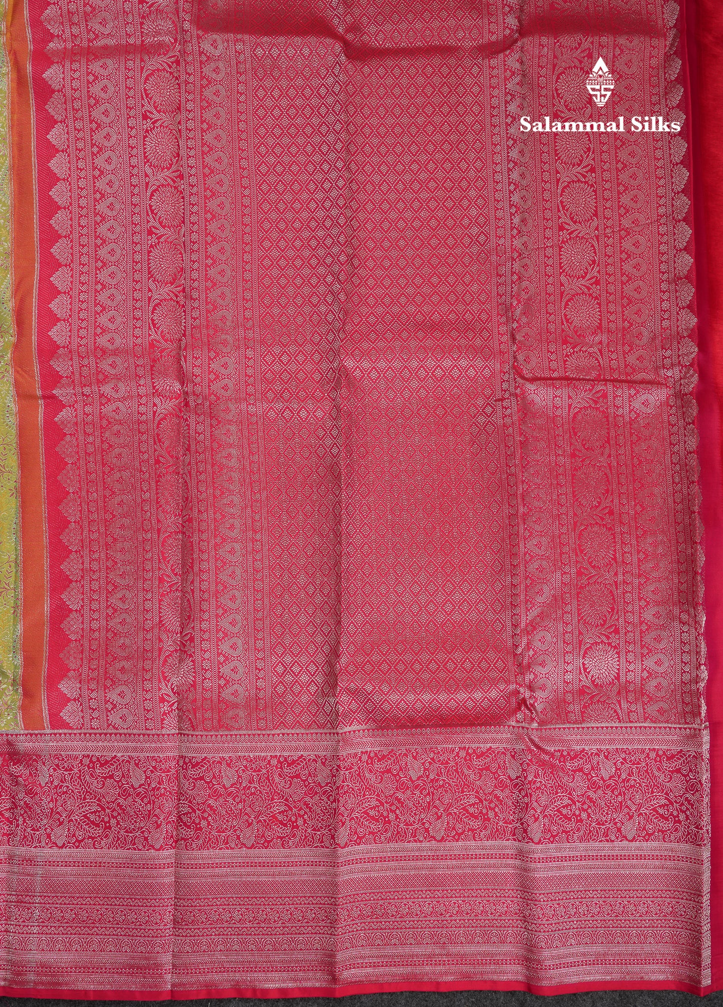 Beautiful Manthulir Yellow Bridal Pure Kanjivaram Silk Saree With Contrast Pink Traditional Evening Morning Border