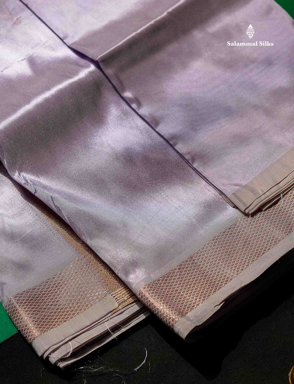 Lavender Asha Mix Dhoti 8 Muzham & Shirt (2.50M) with Copper Zari Border