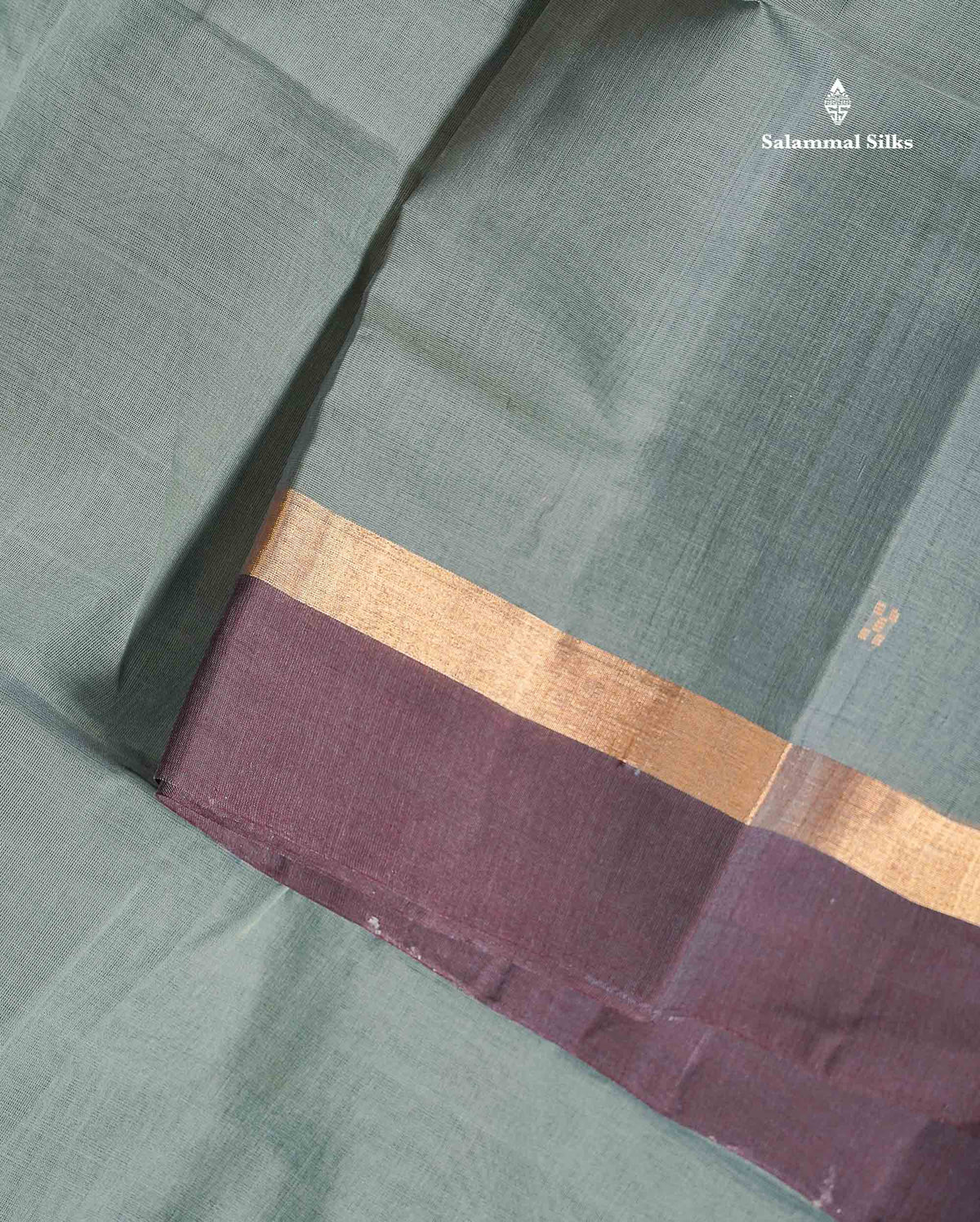 Handloom Pure Cotton Saree - Dark Brown Colour Body With Contrast Mustard Yellow Blouse
