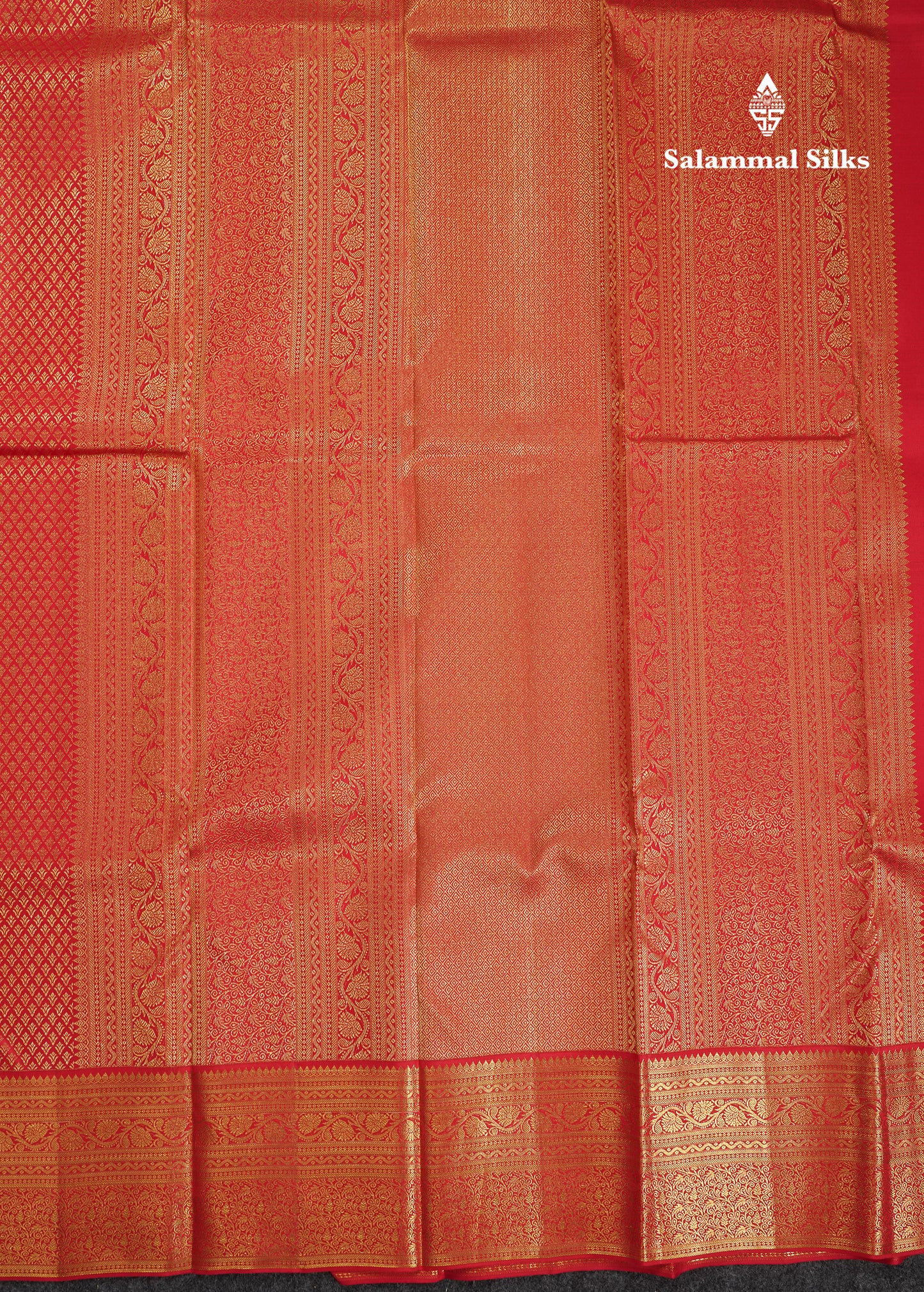 Beautiful Redish Maroon Bridal Pure Kanjivaram Silk Saree With Traditional Border