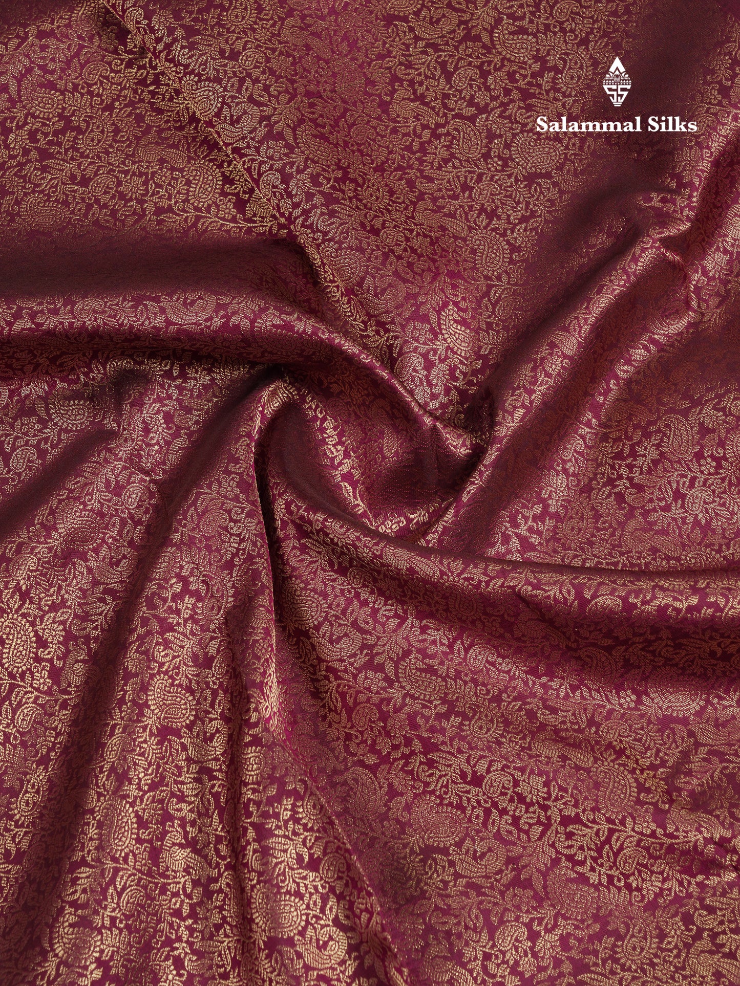 Beautiful Dark Magenta Bridal Pure Kanjivaram Silk Saree With Traditional Medium Border