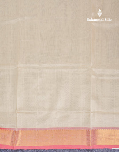 Half White Plain Pure Silk Cotton Saree With Contrast Chilly Red Blouse