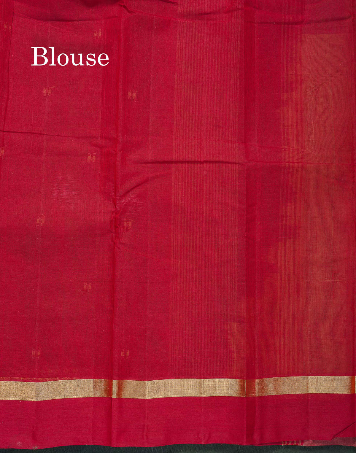 Handloom Pure Cotton Saree - Dark Brown Colour Body With Contrast Mustard Yellow Blouse