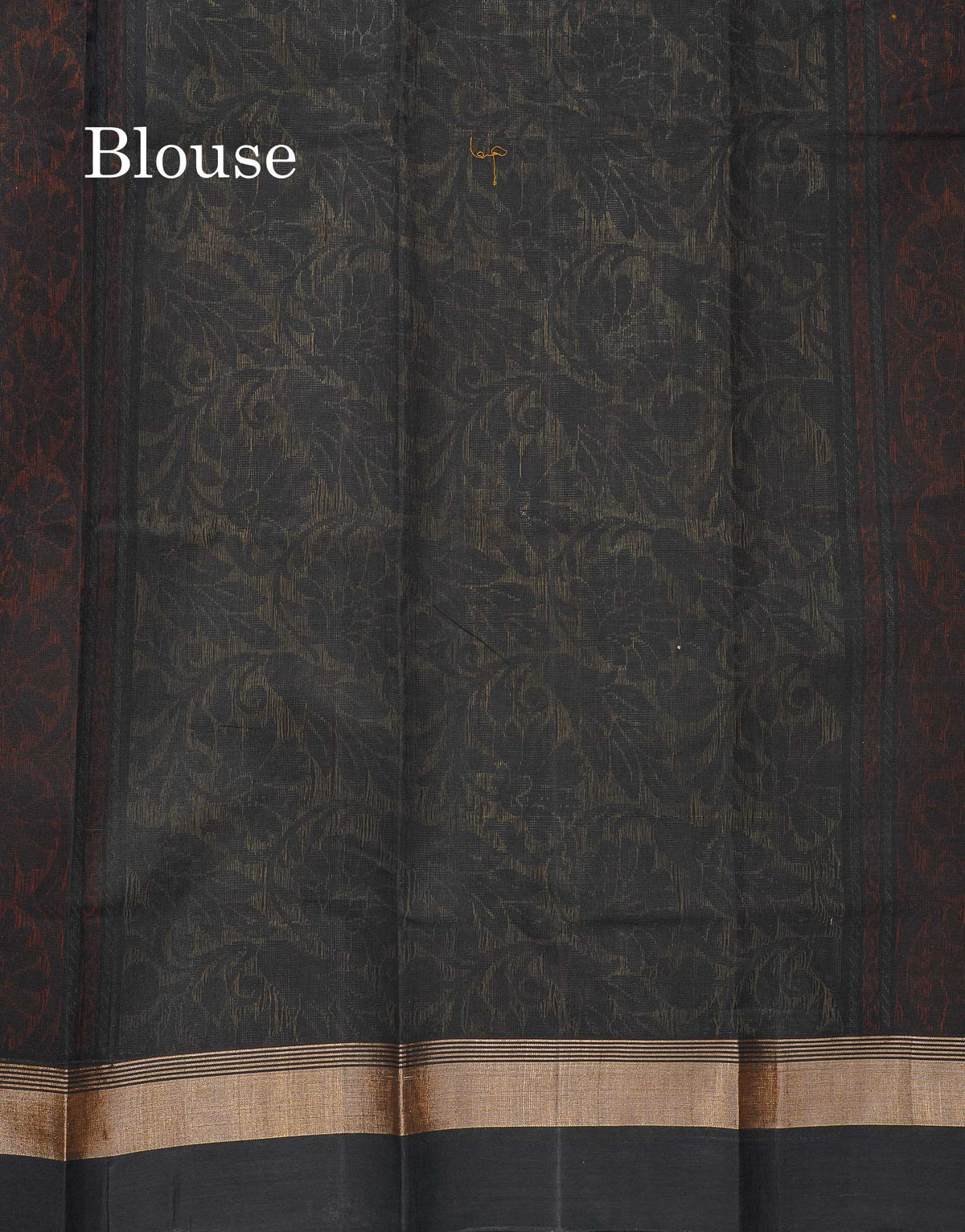 Handloom Pure Cotton Saree -  Mustard Yellow Colour Body With Contrast Black Border